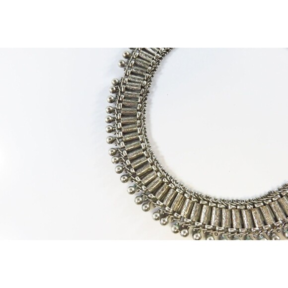 Antique Victorian Sterling Collar Book Chain Necklace Etched Links 17" Long - Picture 3 of 10